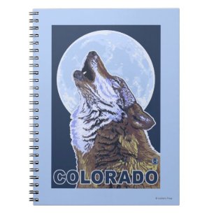 Caderno Espiral Cinza Wolf HowlingColorado