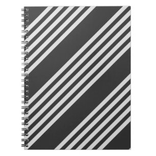 Caderno Espiral Cinzas leves e carvão de cinco faixas
