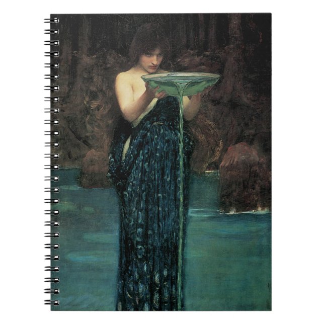 Caderno Espiral Circe Invidiosa por John William Waterhouse (Frente)