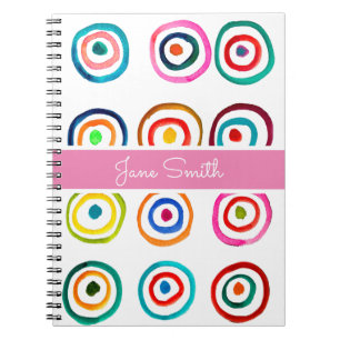 Caderno Espiral Círculo colorido arco-íris