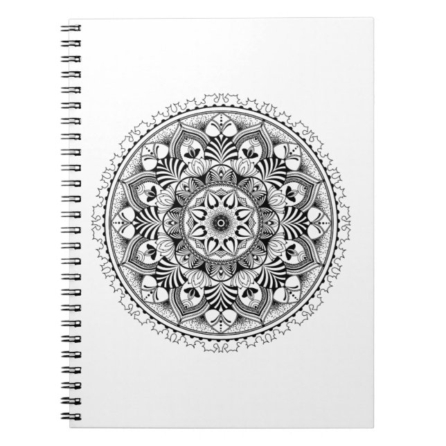 Caderno Espiral Círculo da mandala (Frente)