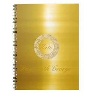 Caderno Espiral Círculo dourado