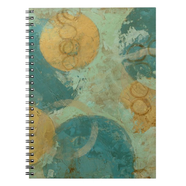 Caderno Espiral Círculos Azul e Amarelo (Frente)