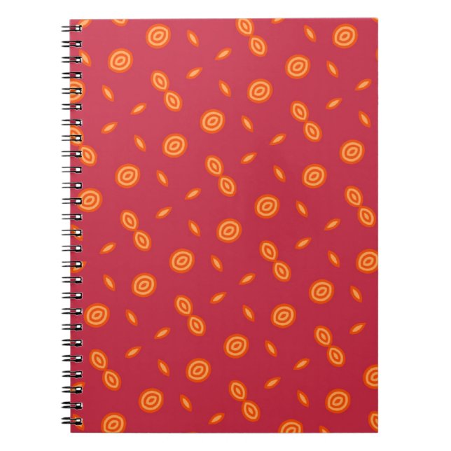 Caderno Espiral Círculos colorido, design anberry notebook (Frente)