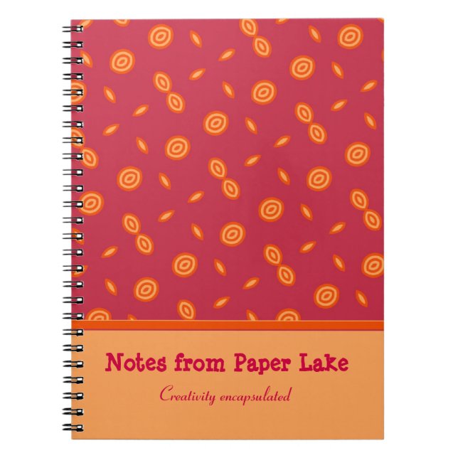 Caderno Espiral Círculos colorido, design anberry notebook (Frente)