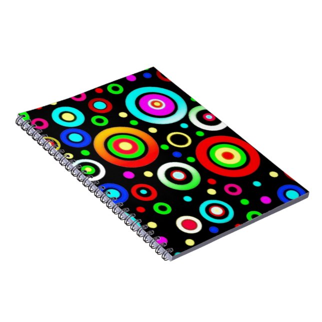 Caderno Espiral Círculos Coloridos (Lado Direito)