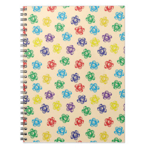 Caderno Espiral Círculos coloridos geométricos e espiralados