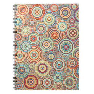 Caderno Espiral Círculos distribuídos por cores abstrato Generic
