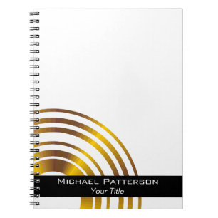 Caderno Espiral Círculos executivos modernos personalizados