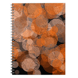 Caderno Espiral Círculos Geométricos De Cobre De Arte Fractal Roda