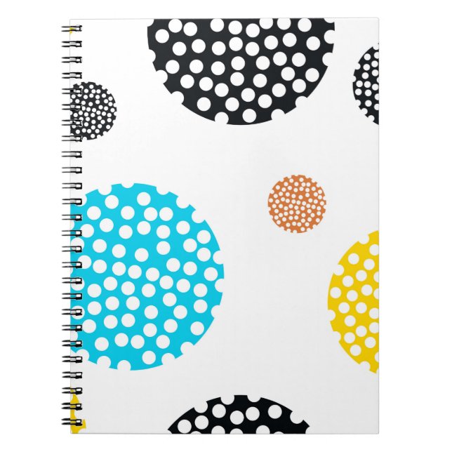 Caderno Espiral Círculos rotineiros, modernos, modernos, legal, di (Frente)