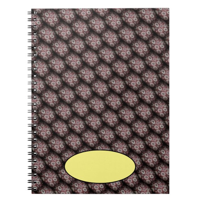 Caderno Espiral Círculos sombreados pretos (Frente)