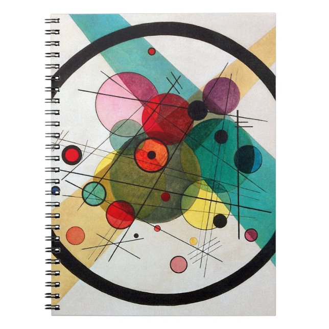 Caderno Espiral Círculos Wassily Kandinsky em um Círculo (Frente)
