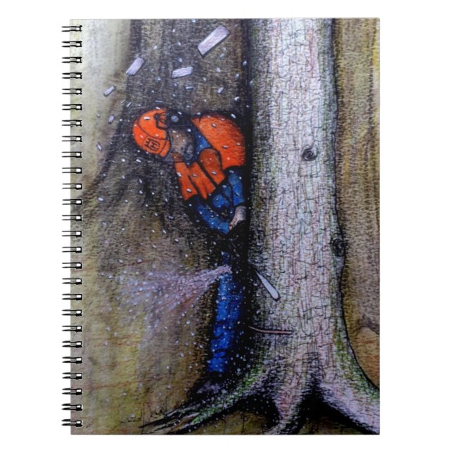 Caderno Espiral cirurgião arborista husqvarna (Frente)