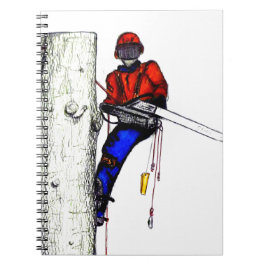 Caderno Espiral Cirurgião Árvore Arborista no trabalho presente Ch