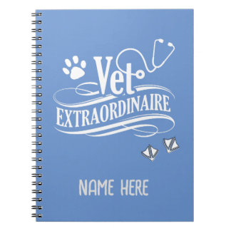 Caderno Espiral Cirurgião Veterinário Personalizado Extraordinário