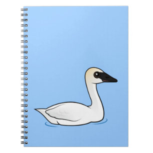 Caderno Espiral Cisne de trompetista de Birdorable