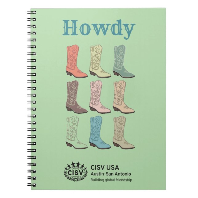 Caderno Espiral CISV Austin Cowboy Boots (Frente)