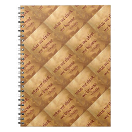 Caderno Espiral Citação Buda; O Que Pensamos Que Nos Tornamos