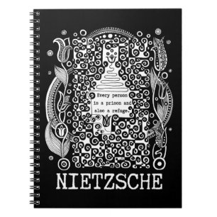 Caderno Espiral Citação das prisões e REFUGE de Nietzsche