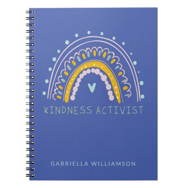 Caderno Espiral Citação de Inspiração e Gentileza Personalizada Fo (Frente)