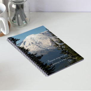 Caderno Espiral Citação de John Muir Cênica Monte Rainier