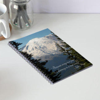 Caderno Espiral Citação de John Muir Cênica Monte Rainier