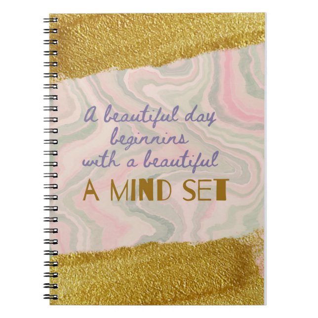 Caderno Espiral citação de mentalidade (Frente)