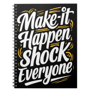 Caderno Espiral Citação de motivação, para a sua brilhante ideia