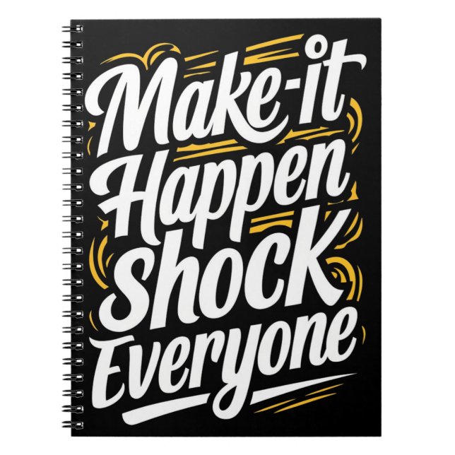 Caderno Espiral Citação de motivação, para a sua brilhante ideia (Frente)