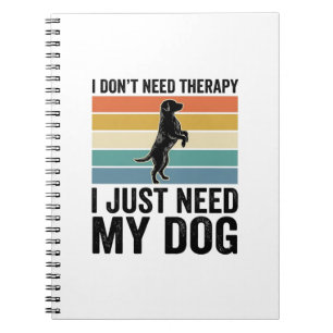Caderno Espiral Citação de Terapia para Amantes de Cães Desenho de