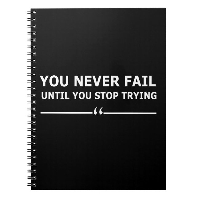 Caderno Espiral Citação de Vida Motivacional (Frente)