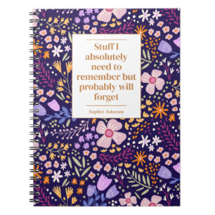 Caderno Espiral Citação Divertida Lembre-se de Fazer Personalizado