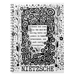 Caderno Espiral Citação do amor de Deus e do amor de Nietzsche