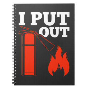 Caderno Espiral Citação do Bombeiro Engraçado pelo Bombeiro Eng