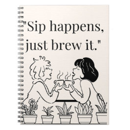 Caderno Espiral citação do café