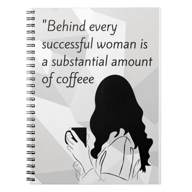 Caderno Espiral citação do café (Frente)