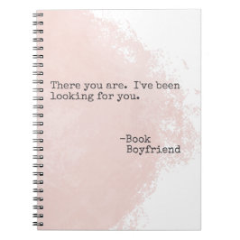 Caderno Espiral Citação do Namorado de Livro - Aqui está o noteboo