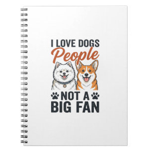Caderno Espiral Citação engraçada de amante de cães Vetor de grava