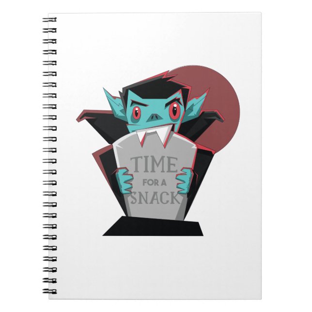 Caderno Espiral Citação engraçada de Drácula (Frente)