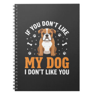 Caderno Espiral Citação engraçada do meu cachorro Bulldog