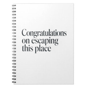 Caderno Espiral Citação engraçada e sarcástica para colega de trab