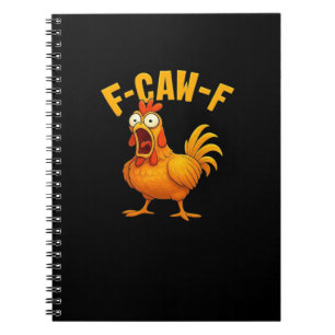 Caderno Espiral Citação engraçada essencial de frango F-Caw-F