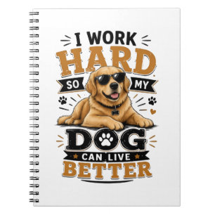 Caderno Espiral Citação Engraçada Eu Trabalho Duro Para Que Meu Ca