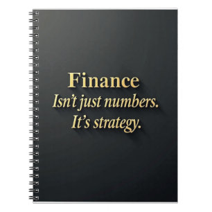 Caderno Espiral Citação Financeira Elegante 