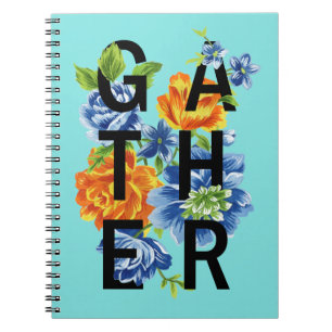Caderno Espiral Citação Floral
