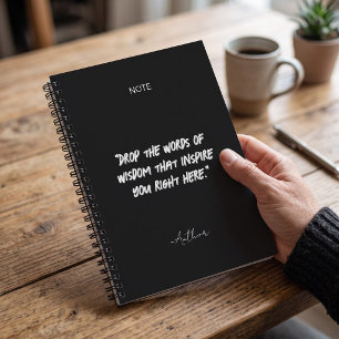 Caderno Espiral Citação Inspiradora Minimalista