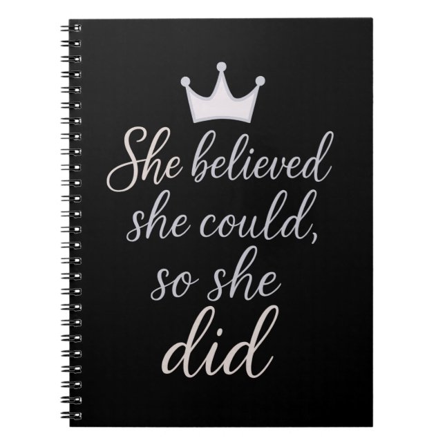 Caderno Espiral Citação Inspirativa para as Mulheres (Frente)