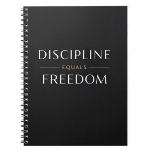 Caderno Espiral Citação Motivacional Disciplina Igual Liberdade Mí