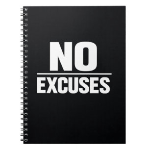 Caderno Espiral Citação Motivacional Negrita Sem Desculpas Mentali